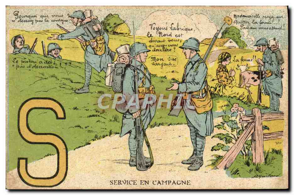 Soldats en campagne — Service en campagne — D.D. Rep. Interd.