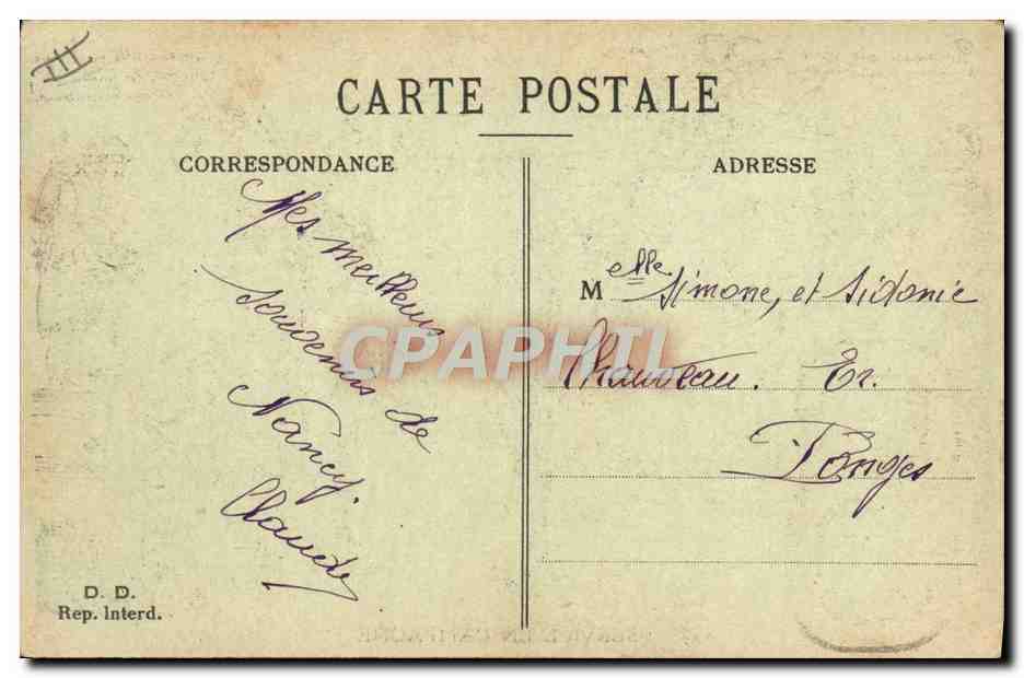Soldats en campagne — Service en campagne — D.D. Rep. Interd. — Verso