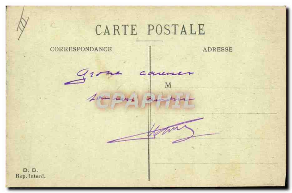 Appel du soir — scène de camp militaire — éditeur Gaillbert, N° 14 — Reverso
