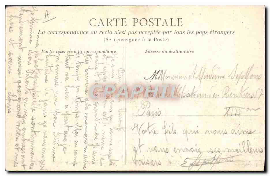 CPA Folklore La vie aux champs Les moissonneuses  — Verso
