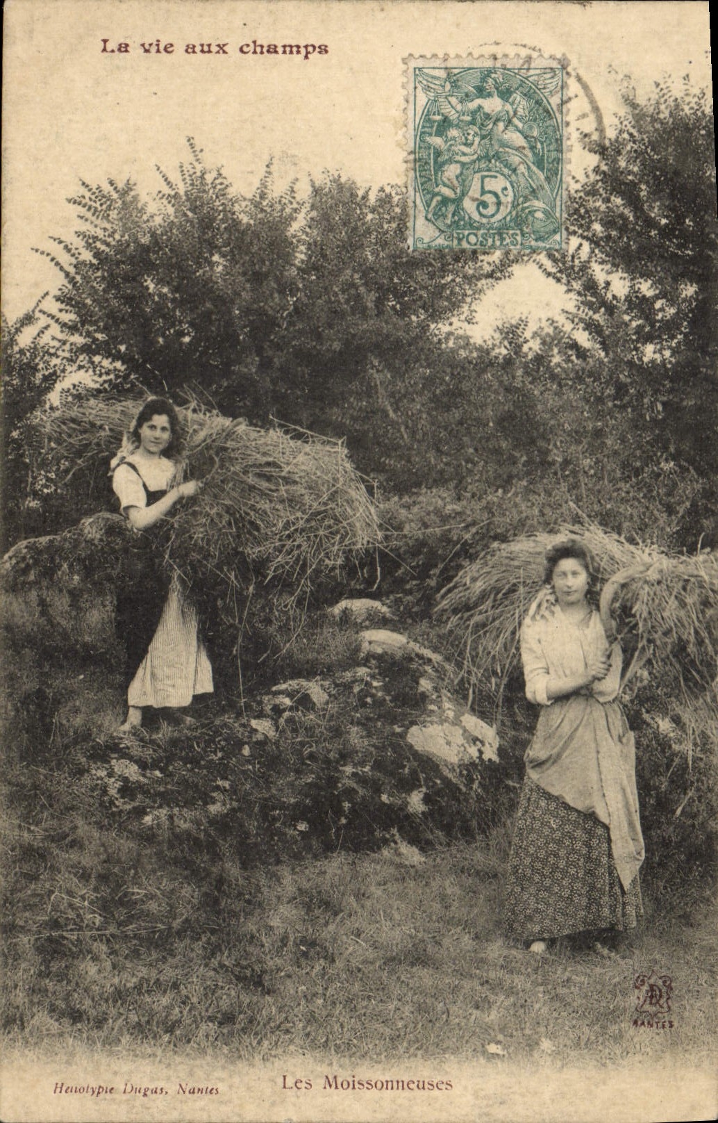 CPA Folklore La vie aux champs Les moissonneuses 