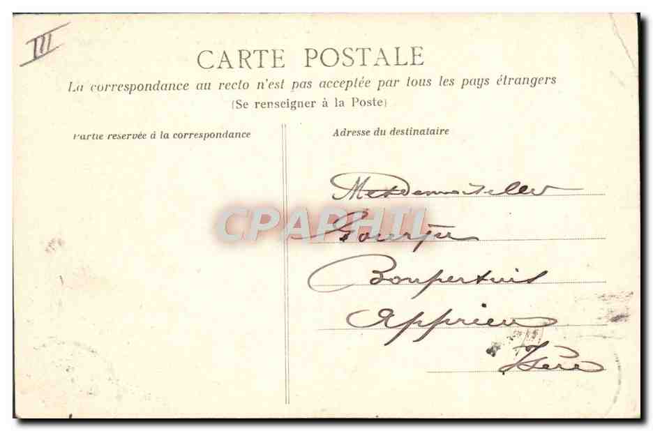 CPA Folklore La vie aux champs La fille du passeur — Verso