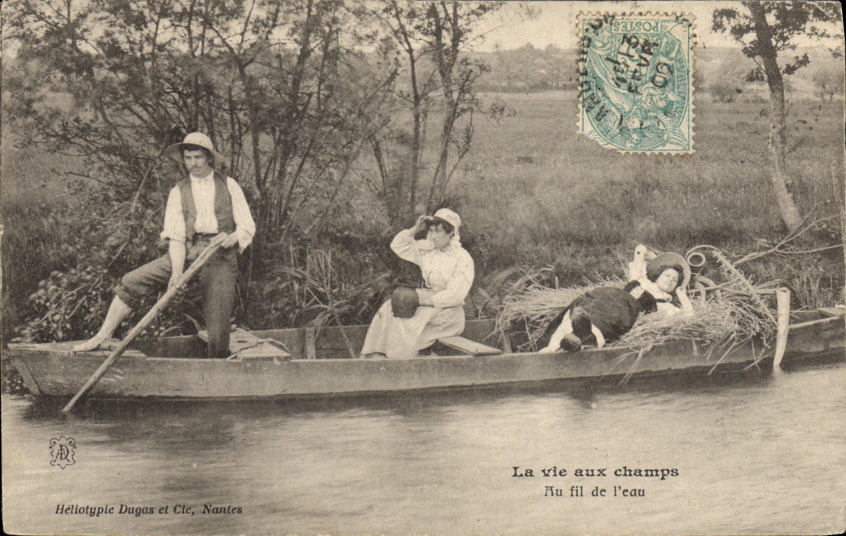CPA Folklore La vie aux champs Au fil de l'eau