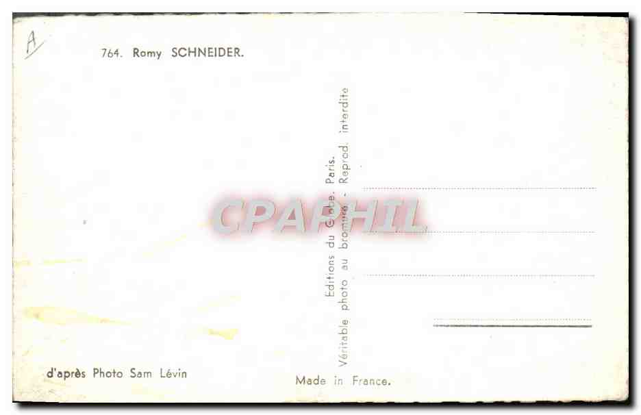 CPM Cinema Romy Schneider — Verso