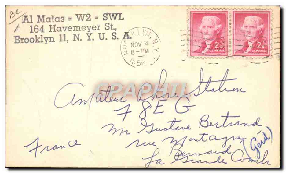 CPA Telegraphie General Electric Tube Brooklyn New York  — Back