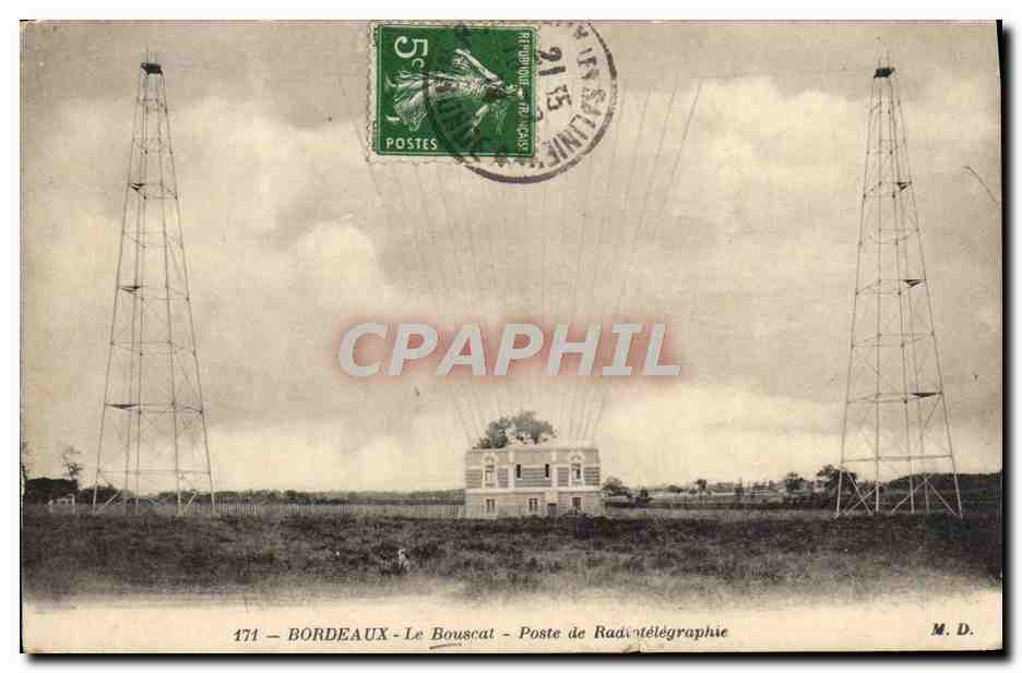 CPA Bordeaux Le Bouscat Poste de radiotelegraphie 