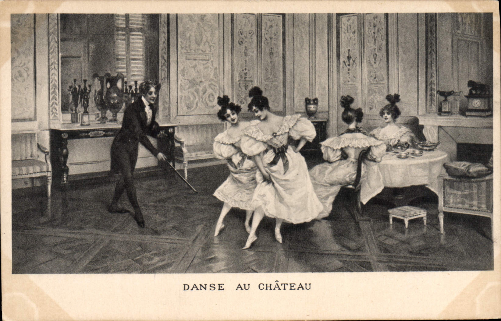 CPA Danse au chateau