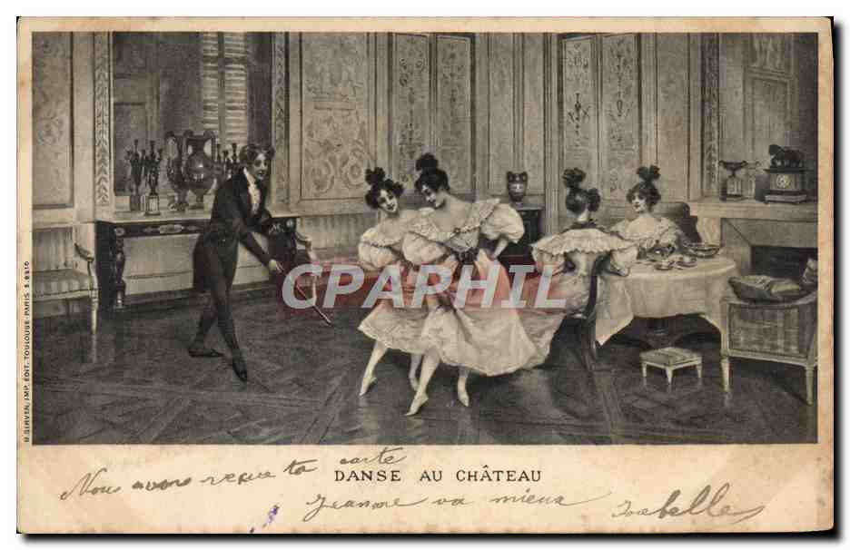 CPA Danse au chateau