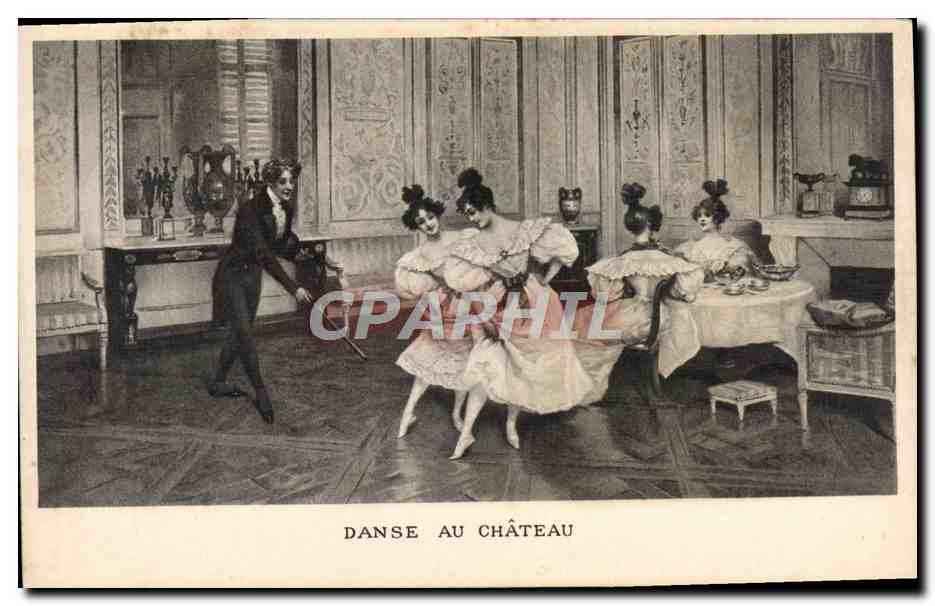 CPA Danse au chateau