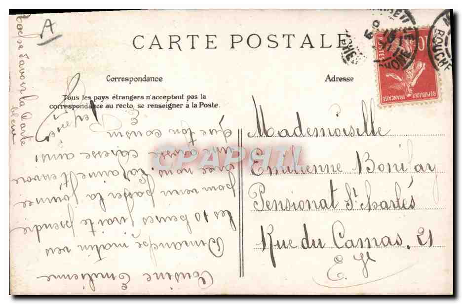 CPA Folklore Le Queteur Ane Mule Mendiant — Verso
