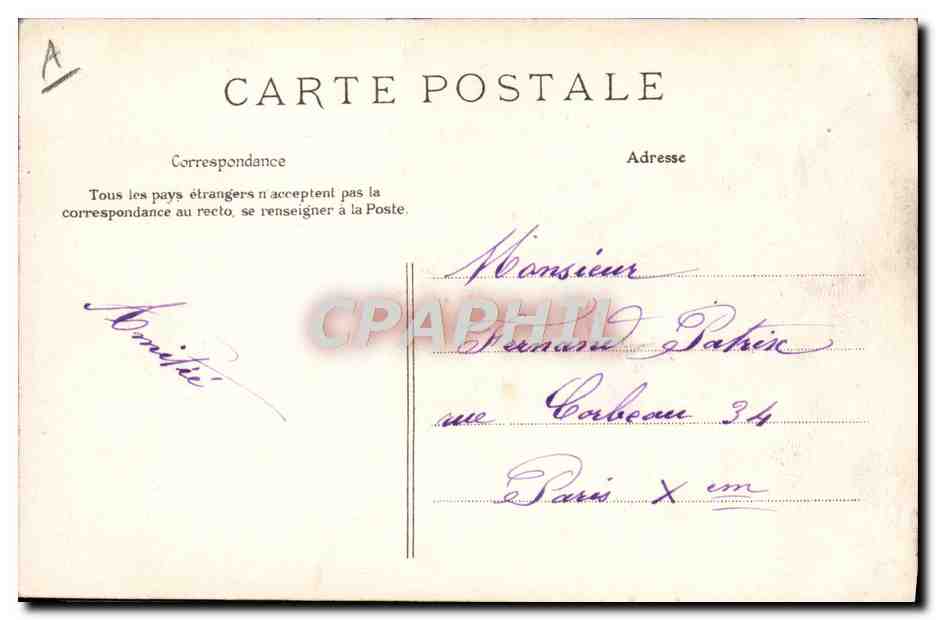CPA Folklore Dans la campagne Moutons — Verso