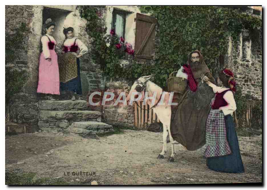 CPA Folklore Le queteur Mendiant 