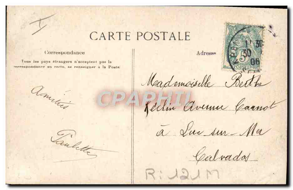 CPA Folklore Soigne l'ane en pensant a moi Mule  — Verso