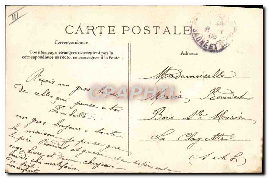 CPA Folklore Le plus bete des deux n'est pas celui qu'on pense Ane Mule (carte toilee) — Verso
