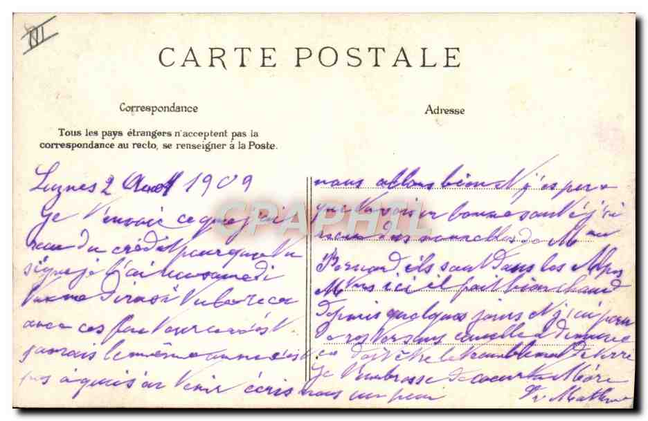 CPA Folklore Fenaison — Verso