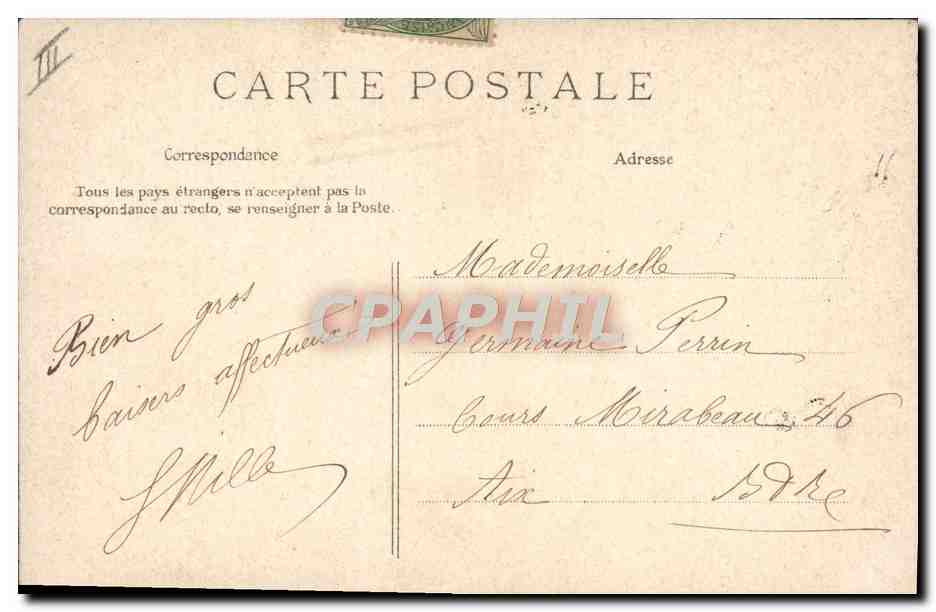 CPA Folklore Un brin de causette  — Verso