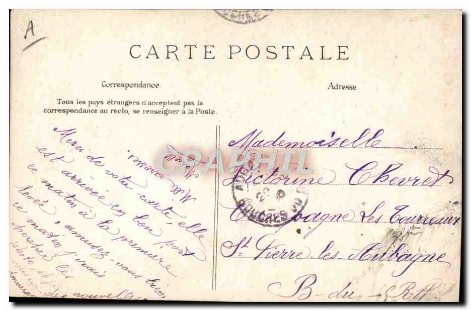 CPA Folklore La paie des moissonneurs  — Verso