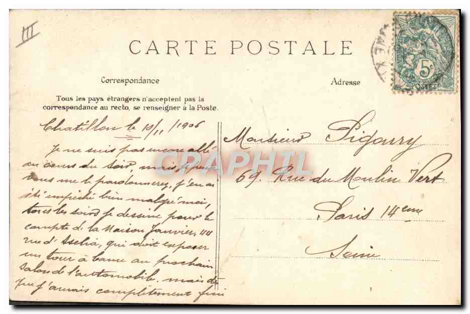 CPA Folklore Une heureuse rencontre Mendiant — Verso