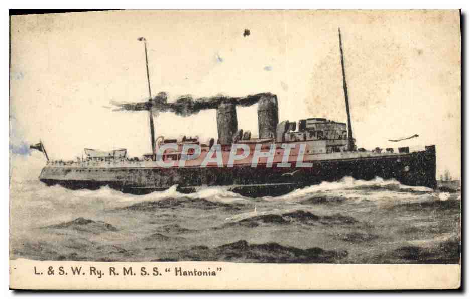 CPA Bateau Paquebot L 1 s W Ry RMSS Hantonia