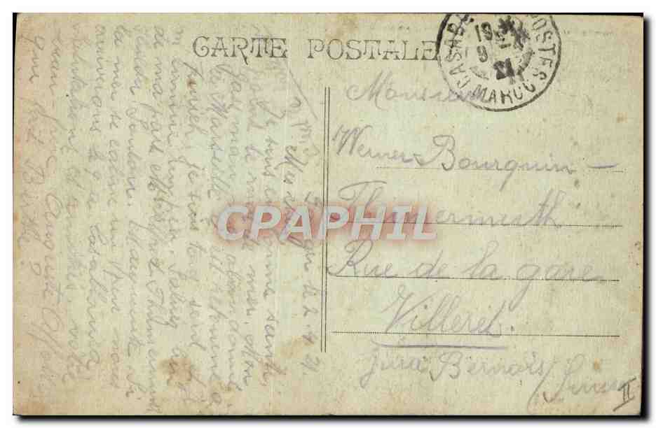 CPA Bateau Ionie Cie N Paquet par grosse mer — Verso