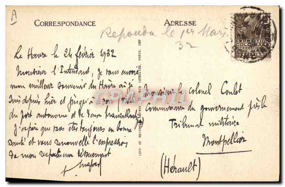 Le Paquebot « Ile de France », de la Compagnie Générale Transatlantique — LL — Reverso