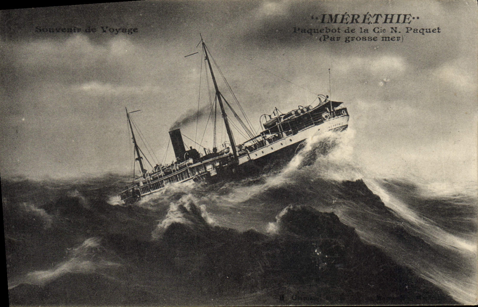 Schip Iméréthie — Cie N. Paquet — Herinnering aan een Reis