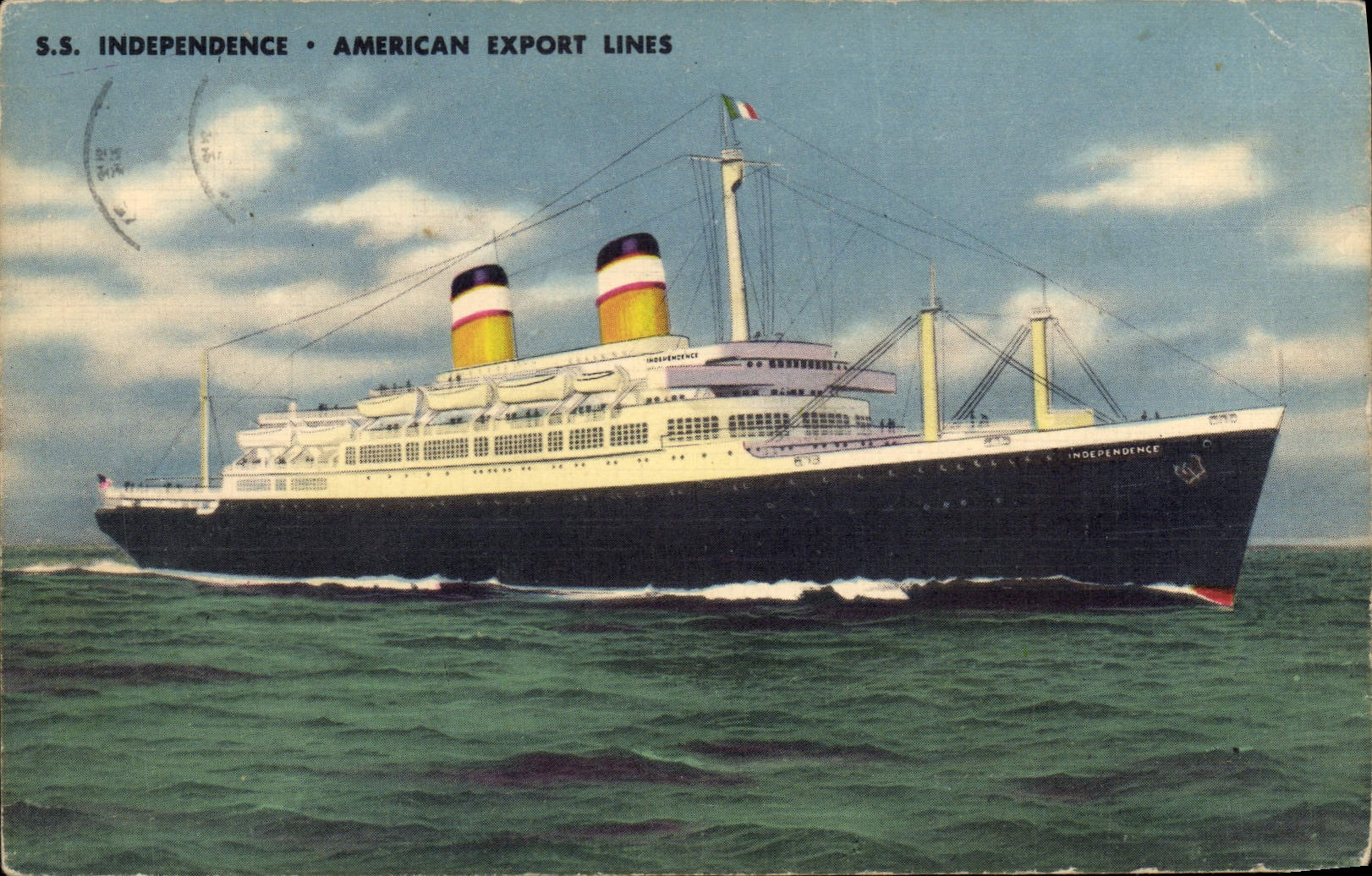 S.S. INDEPENDENCE — American Export Lines — Una imagen a color