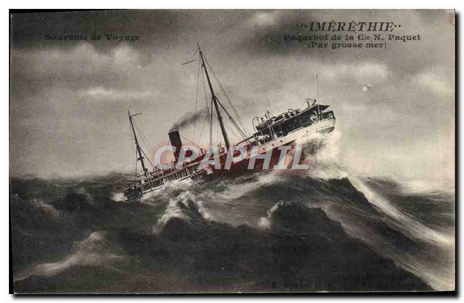 Paquebot "Iméréthie" — In mare grosso — Souvenirs de Voyage, editore N. Paquet