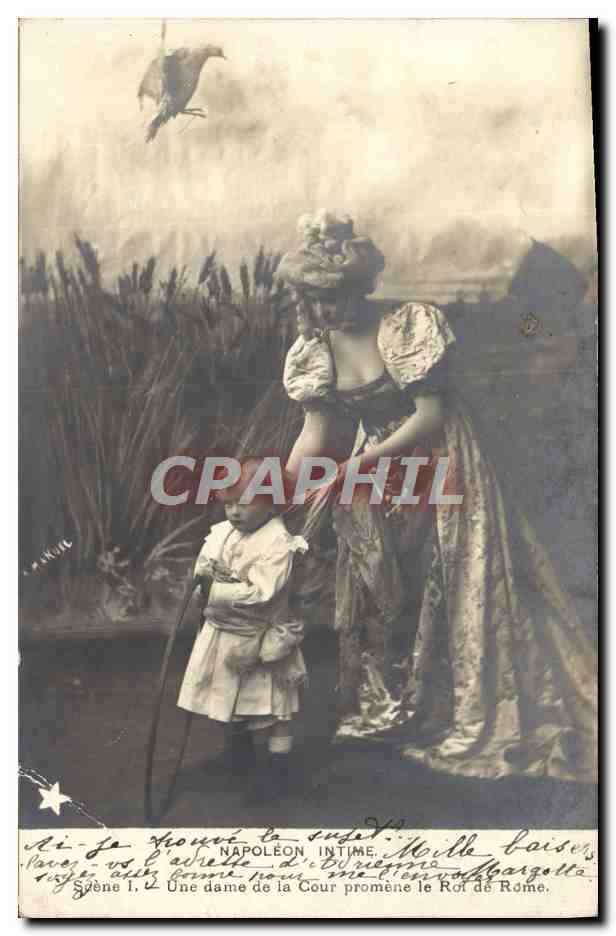 CPA Fantaisie Napoleon 1er intime Une dame de la cour promene le roi de Rome 