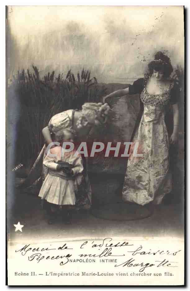 CPA Fantaisie Napoleon 1er intime L'imperatrice Marie Louise vient chercher son fils
