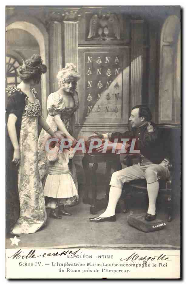 CPA Fantaisie Napoleon 1er intime L'imperatrice Marie Louise accompagne le roi de Rome