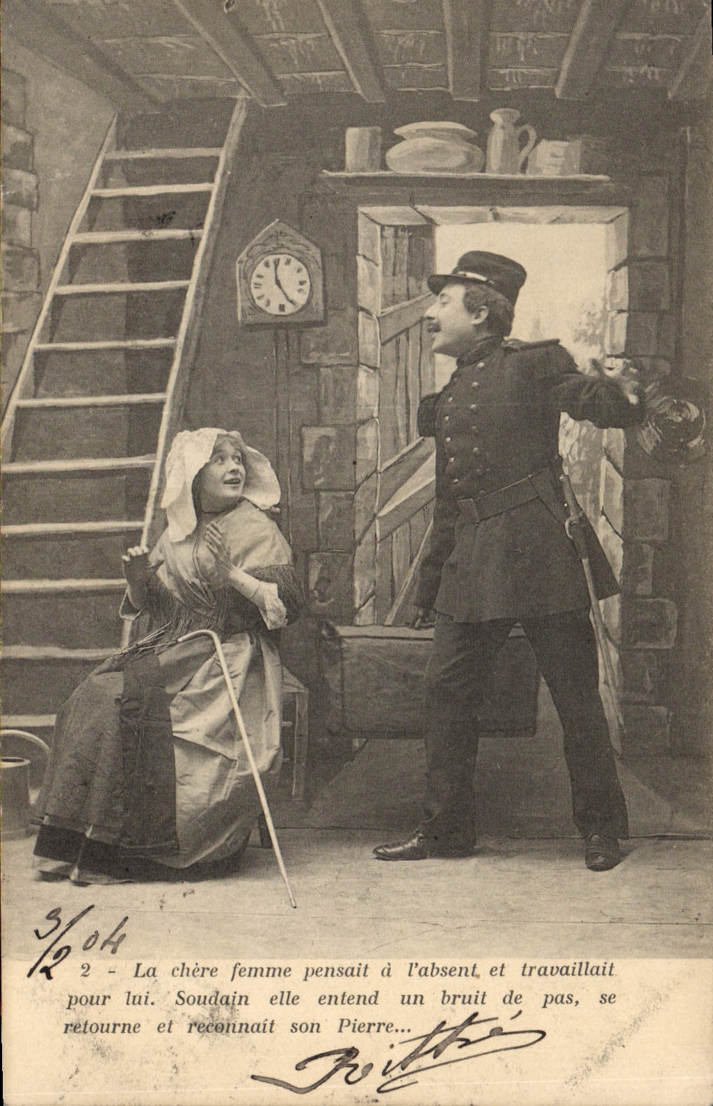 Scène de théâtre — La chère femme pensait à l'absent... — Poitthié