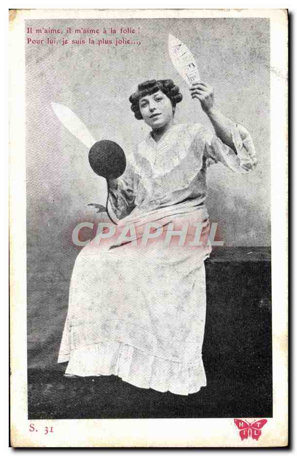 CPA Fantaisie Femme Fleur