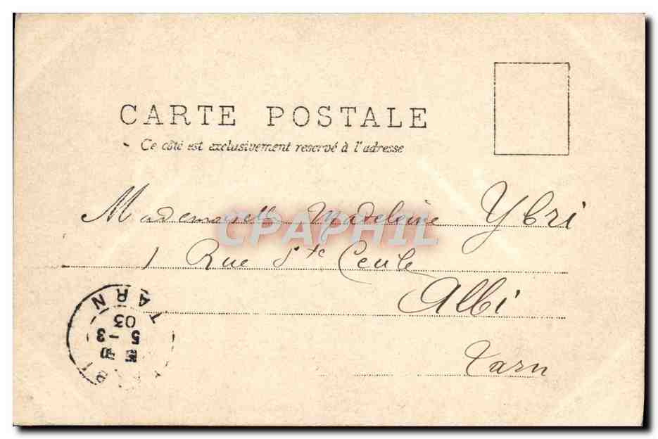CPA Fantaisie Enfant Chat Chaton Minet — Rückseite