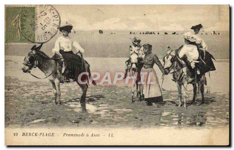CPA Ane Mule Berck Plage Promenade a anes 