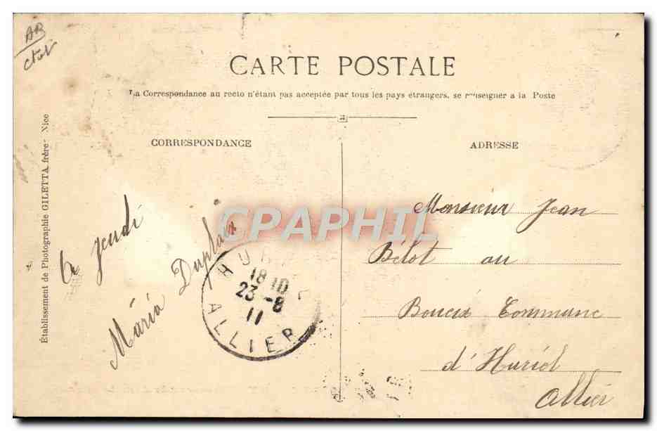 CPA Ane Mule Vichy Promenade dans le parc  — Rückseite