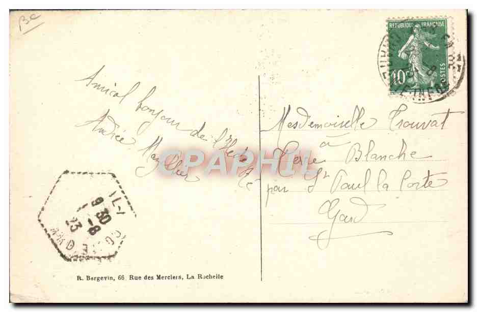 CPA Ane Mule Ile de Re Ars en Re L'ane en culotte  — Rückseite