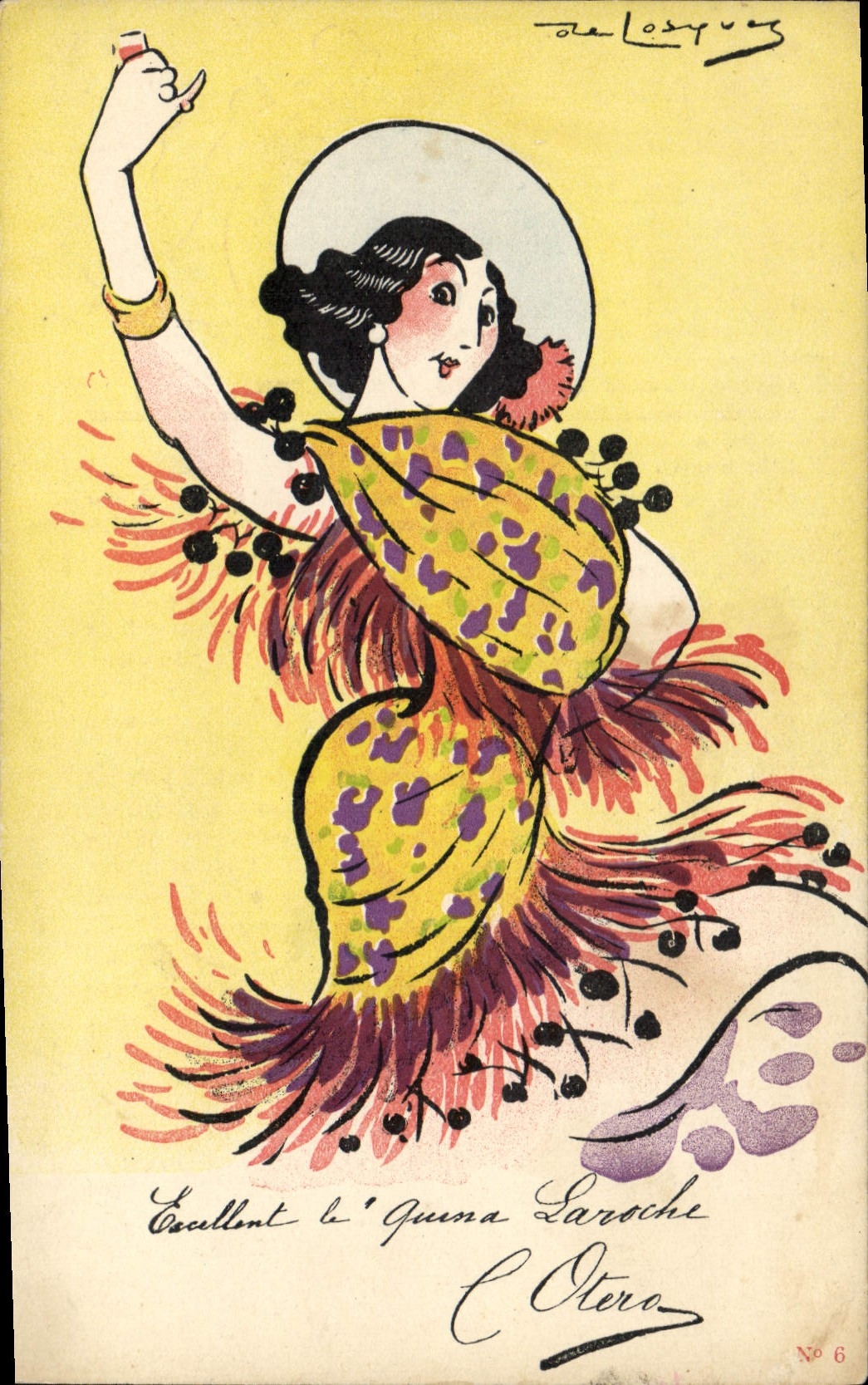 CPA Fantaisie Illustrateur Femme Otero Caroline 