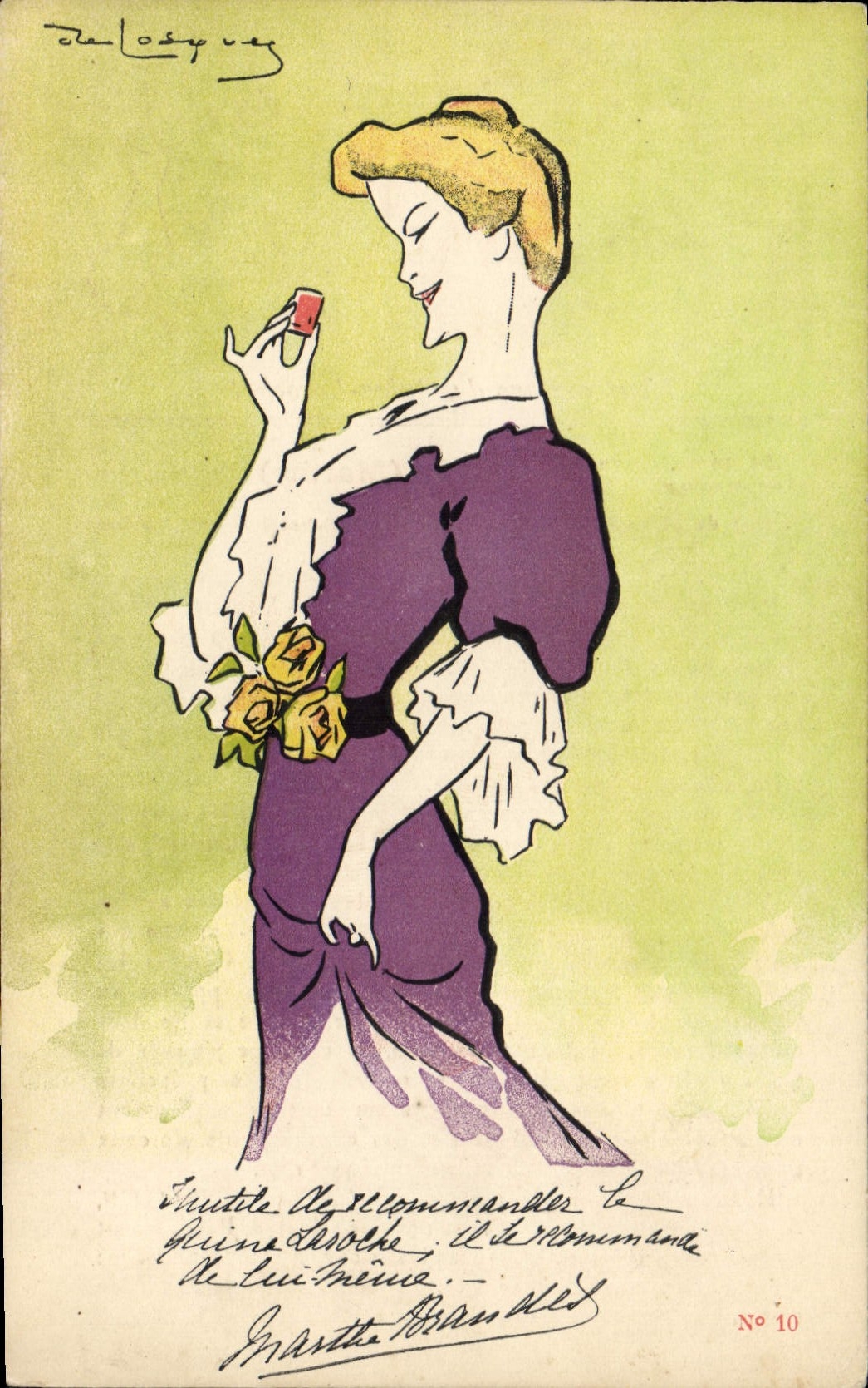 CPA Fantaisie Illustrateur Brandes Marthe Quina-Laroche 