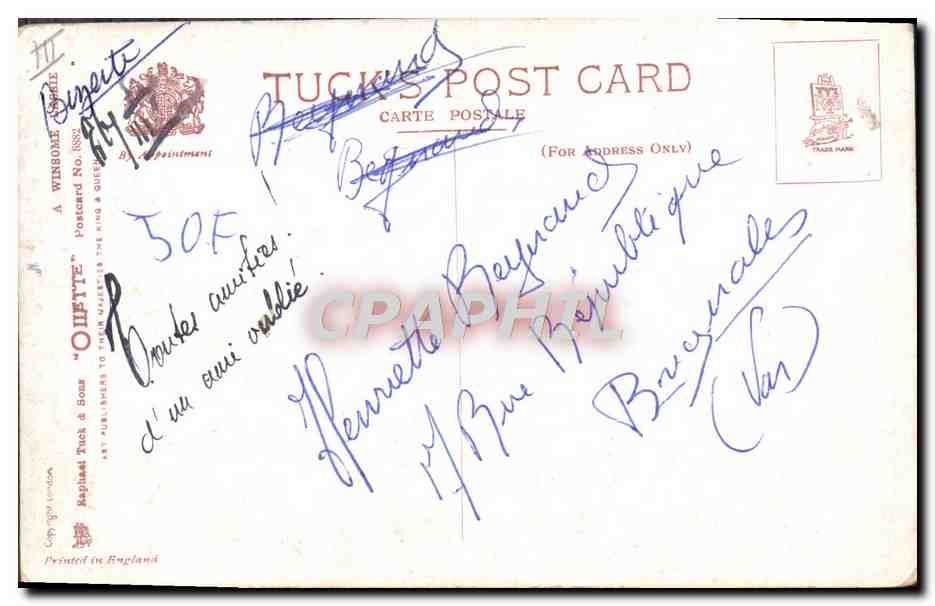 CPA Fantaisie Illustrateur Femme — Rückseite