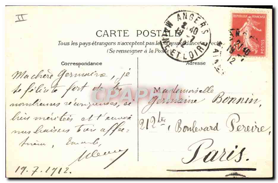 CPA Militaria L'inspection  — Verso