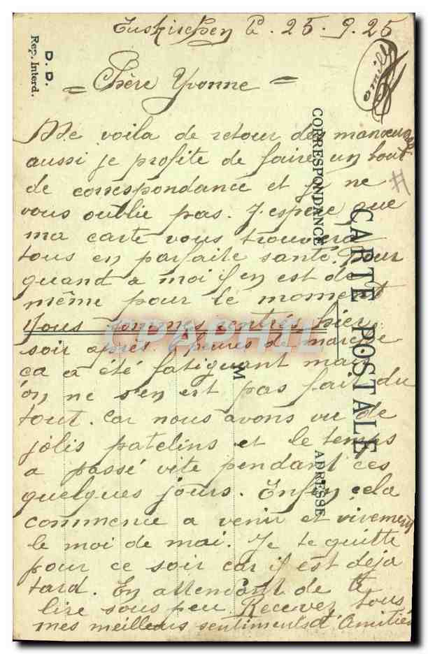 Scènes de caserne — Corvée de soupe (lavage des assiettes) — R. BARRÉ, n°6 — Reverso