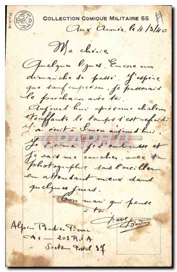CPA Militaria Vous n'etes guere polie mademoiselle — Rückseite