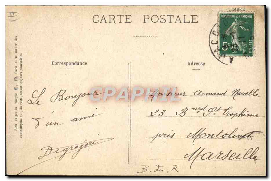 Une bonne farce — Scènes militaires — E.R., Paris, Modèle déposé n° 15351 — Reverso