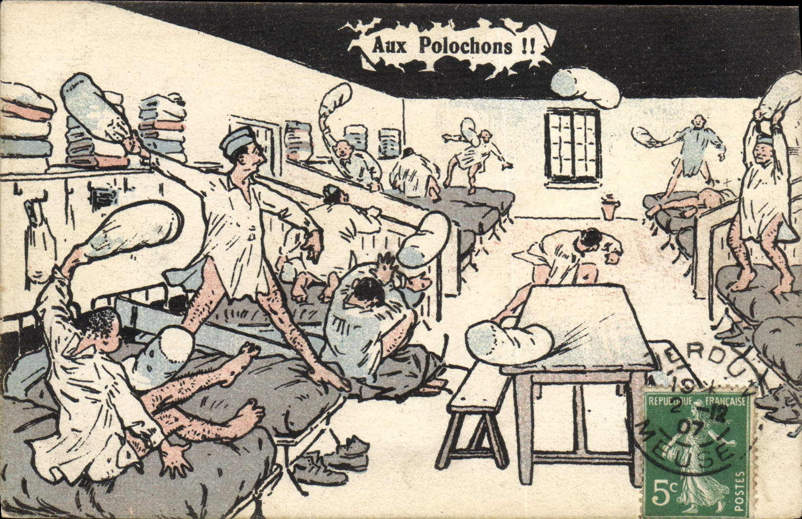 Salle de repos militaire — Aux Polochons !! — E.R. Paris, n°290