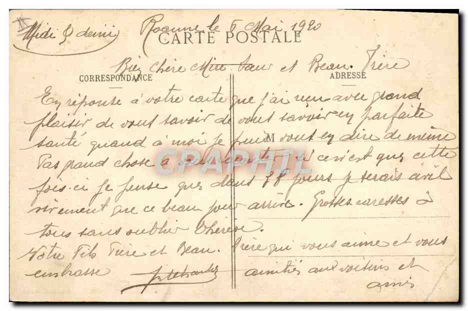 Carte postale satirique — On traversera le pont de la classe — E. A. Paris, Déposé — Verso