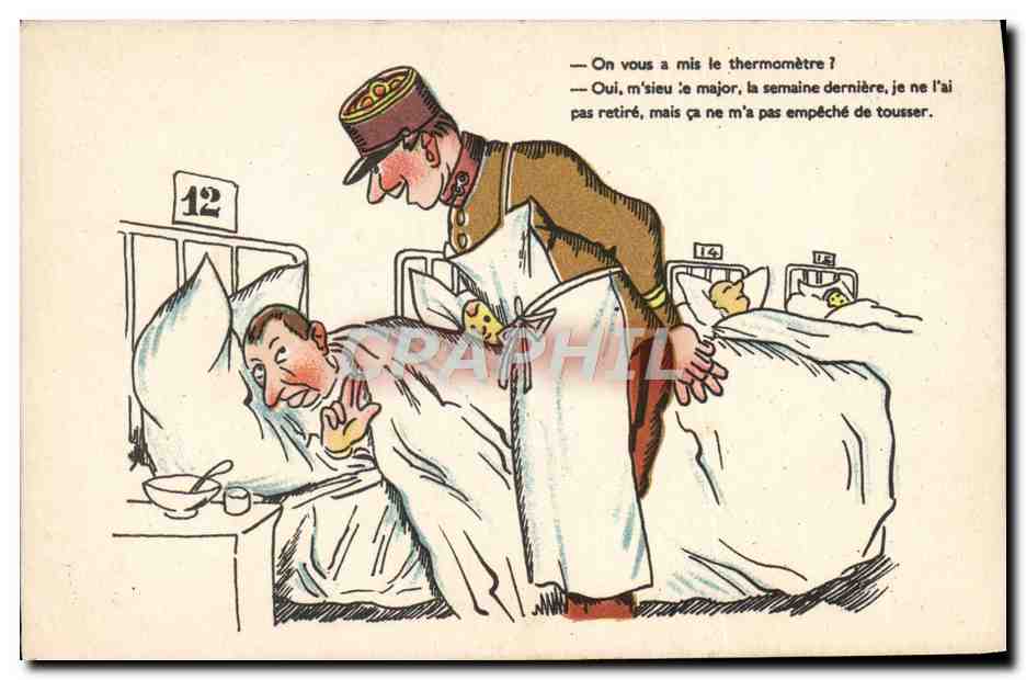 Soldat en service de santé — humour militaire — éditeur P-C PARIS, série M-124