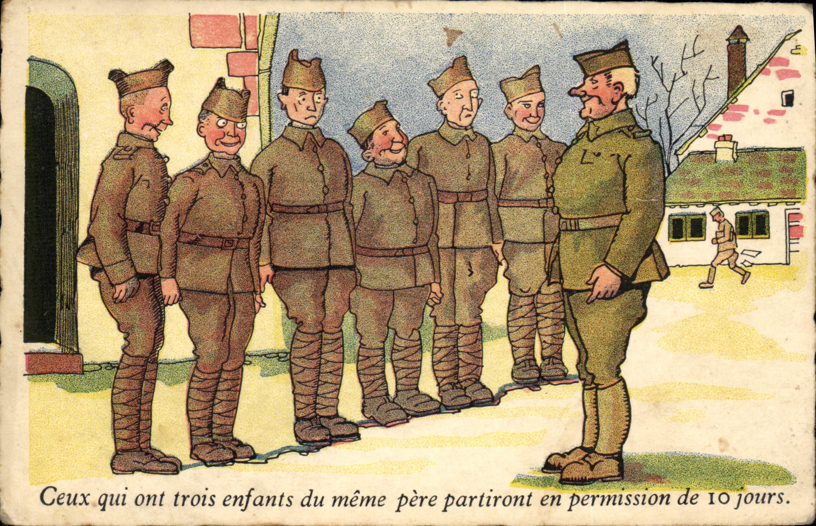 Soldats en permission — humoristique — Éditions d'Art: E. Séphériades à Paris