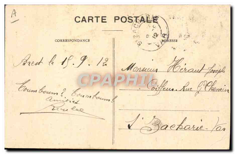CPA Folklore Maries de Quimper Mariage  — Verso