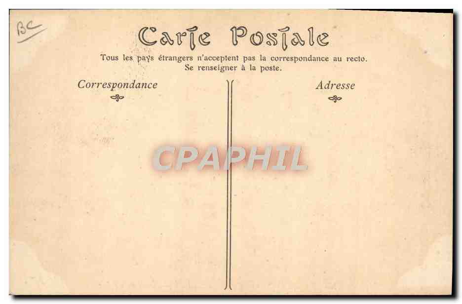 CPA Folklore Noce bretonne au pays de Cornouailles Sortie de l'eglise Mariage  — Verso